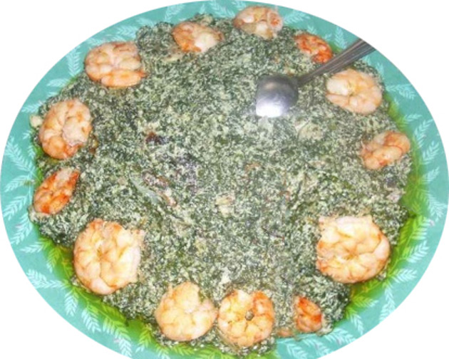 Ndol� aux crevettes